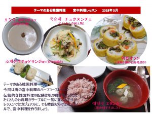 宮中料理2018年5月